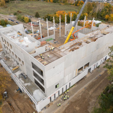 Plac budowy, ujęcie z drona - 15 października 2025 r.