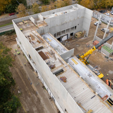 Plac budowy, ujęcie z drona - 15 października 2025 r.