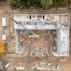 Plac budowy, ujęcie z drona - 15 października 2025 r.