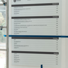Plan pięter w Centrum Sportowym UG w lobby.