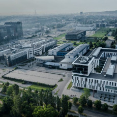 Kampus Uniwersytetu Gdańskiego widziany z lotu ptaka.